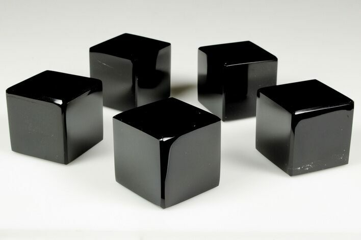 1.6" Polished, Black Obsidian Cubes - Photo 1